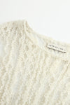 SWAYING/KNIT wool hollow pullover SW23AW1T46 white